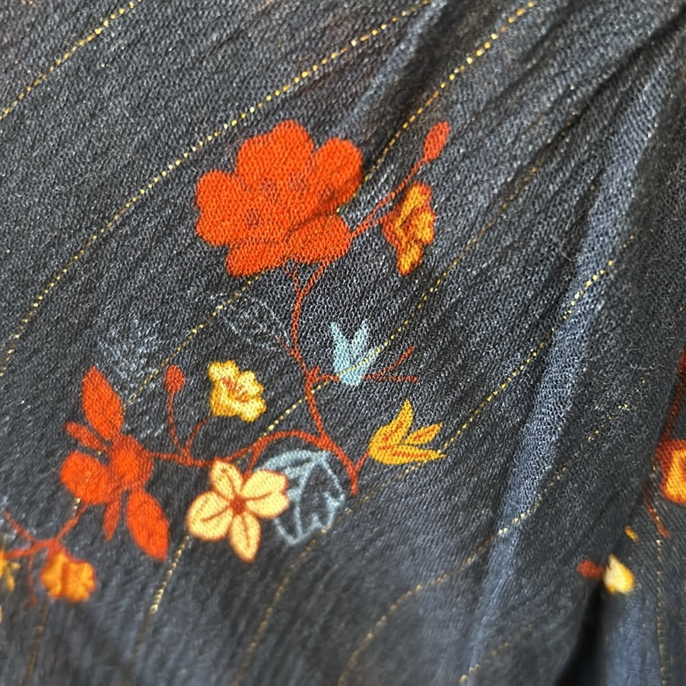 NWT women’s Neiman Marcus Navy Floral Dress - Picture 2 of 7